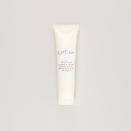 Gel crema con Arnica Olmaria Salicilato Canfora Mentolo e Aloe.